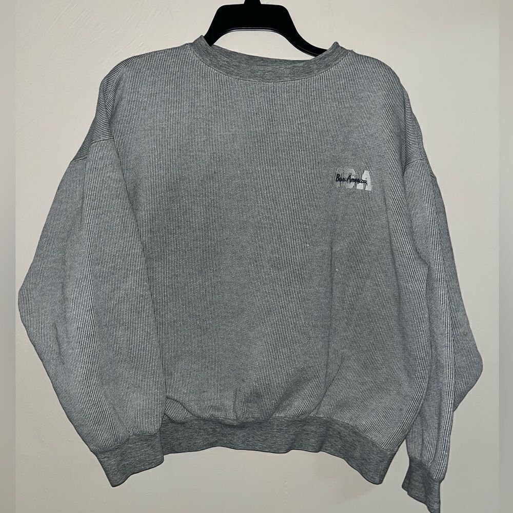 VTG 90s FOTL‎ Boss America Embroidered Pullover Crewneck Sweatshirt Faded L